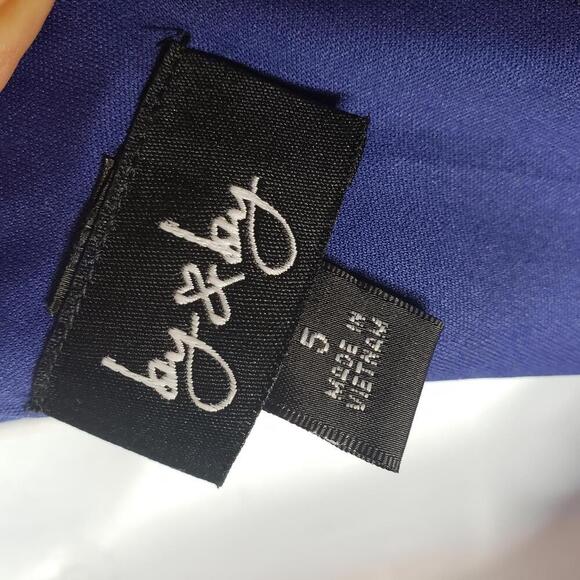 By & By Juniors Sz 5 Navy/Pink Floral Halter Formal Dress (1789) - Picture 7 of 8